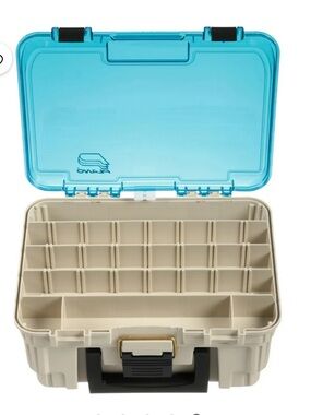 Plano-Magnum Satchel-Clear Blue Multi-Compartment Plastic Storage Box